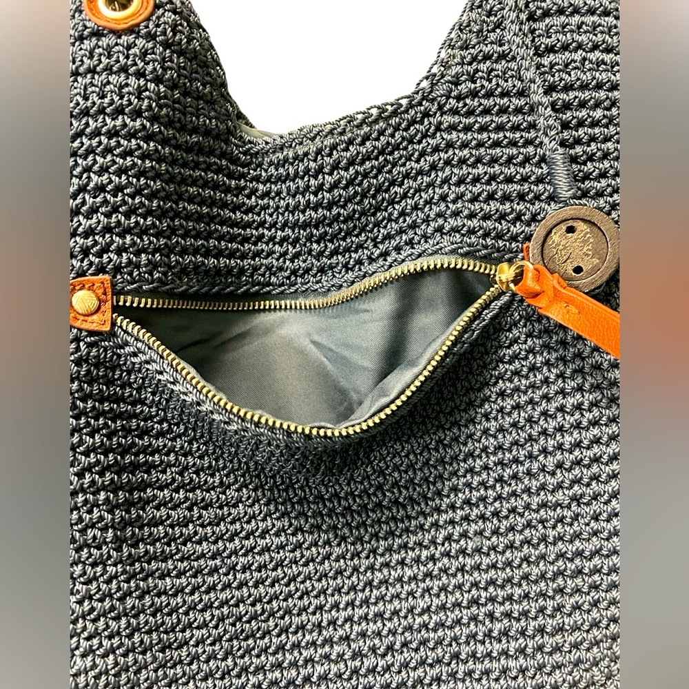 The Sak Blue Knit Braided Handle Shoulder Bag - Picture 5 of 16